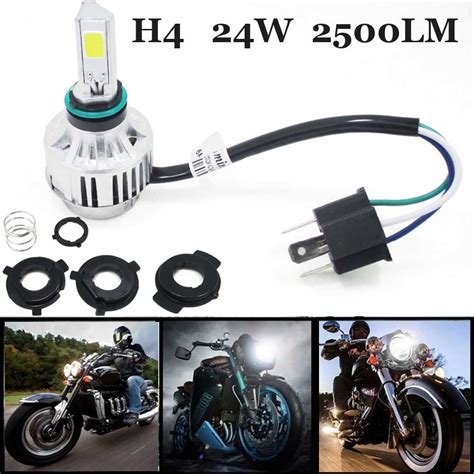 2500lm 24w Hi Low Beam Motorcycle H4 Led Headlight Bulb Headlamp Light Moto Speedlight For