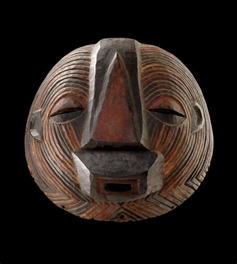 Round Luba Kifwebe Mask D R Congo Tribal Art Auktion De Mascaras