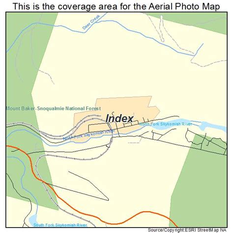 Aerial Photography Map of Index, WA Washington