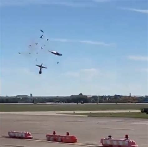 Two Wwii Planes Collide At Us Air Show