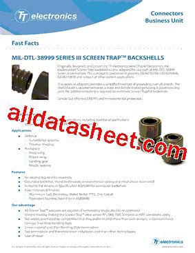 MIL-DTL-38999 Datasheet(PDF) - List of Unclassifed Manufacturers