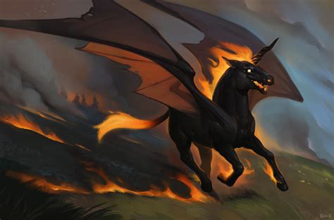 [OC][Art]DnD fanart creature: Nightmare : r/ImaginaryMonsters
