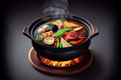 Comida China Hot Pot Foto Premium