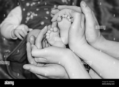 Baby Feet Photography Idea Toes Hands Stock Photo Alamy