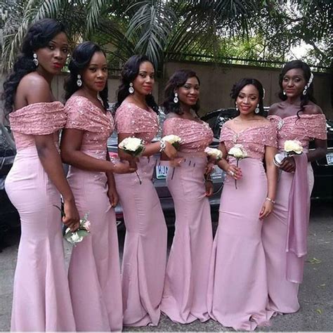 Elegant Lace Bridesmaid Dresses Nigerian Bellanaija Wedding Guest