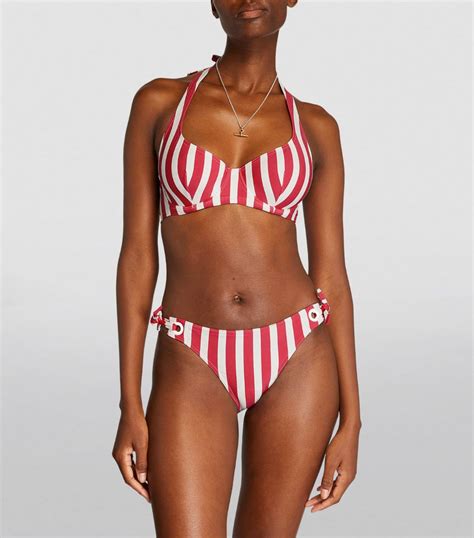 Womens ERES Pink Striped Corazon Bikini Top Harrods UK