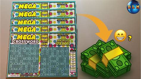 K Prize Mega Crossword Scratch Off Tickets Youtube