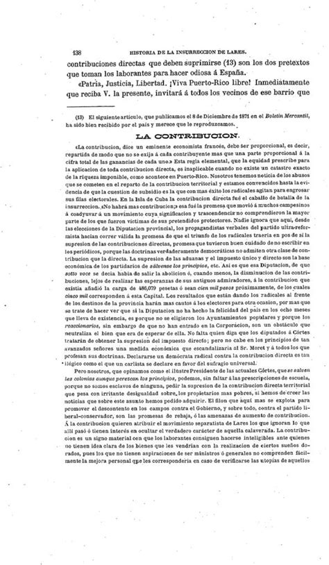 Historia de la insurrección de Lares precedida de una reseña de los