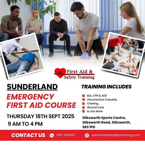 Emergency First Aid Course Sunderland September Efaw