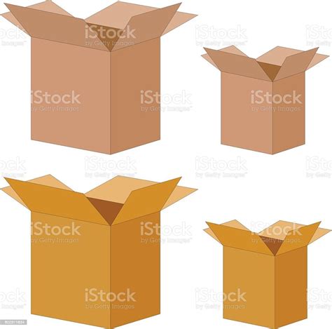 Cardboard Box Vector Stock Illustration Download Image Now Brown