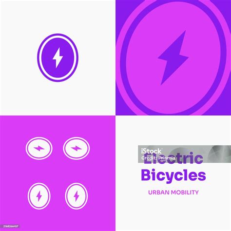 Logo Bolt Energy Wheel Circle Sustainable Mobility Electric Bicycles