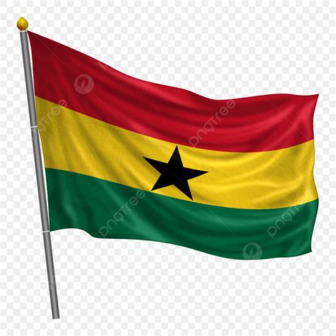 Ghana Flag Png Image Ghana Flag Fluttering With Cloth Texture Ghana