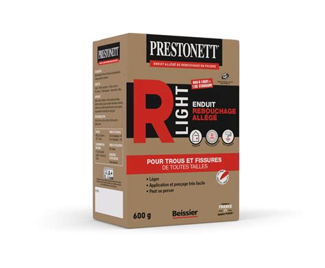 Enduit de rebouchage en poudre Allégé R Light PRESTONETT 600 g Leroy