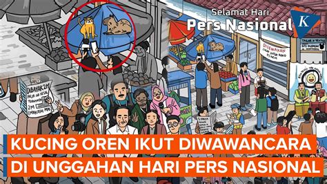 Jokowi Unggah Poster Selamat Hari Pers Nasional Kucing Oren Ikut