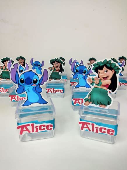 Caixa De Acrilico Lilo E Stitch Lembrancinha Lilo E Stich Elo7