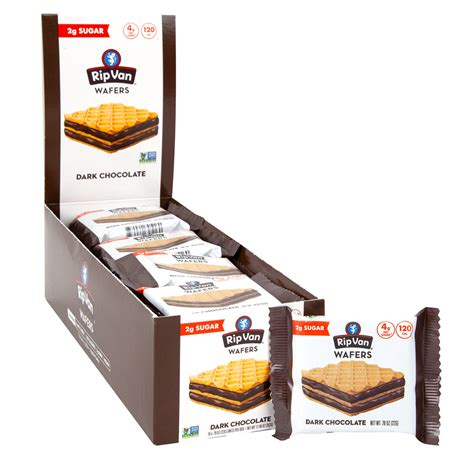 Rip Van Wafels Dark Chocolate Wafer 0 78 Oz Nassau Candy