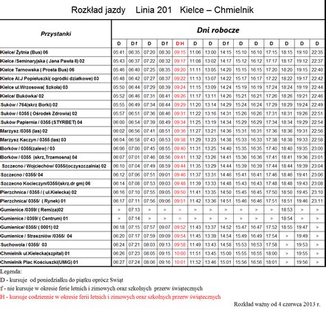 Nowy Rozk Ad Jazdy Lini Mpk Sp Z O O W Kielcach Aktualno Ci