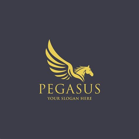 Premium Vector | Pegasus gold logo