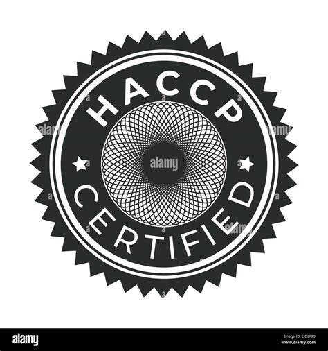 Haccp Stamp Hazard Analysis Critical Control Points Icon Vector Logo Template Stock Vector