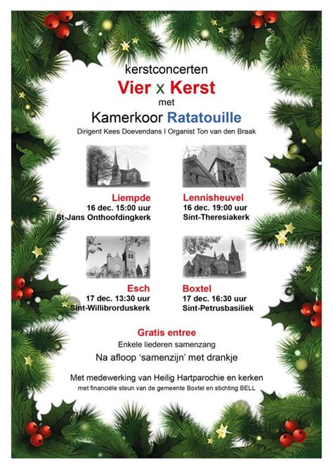 17 December Kerstconcert Kamerkoor Ratatouille Nieuws En Berichten