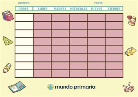 Modelos De Horarios Escolares Para Imprimir V Rios Modelos