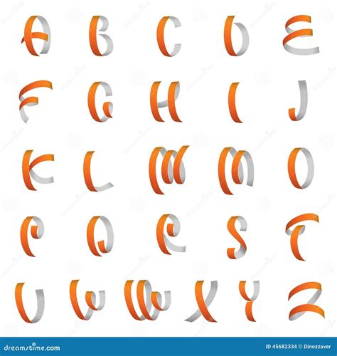 Alfabeto De La Cinta Vector De Las Letras Latinas Ilustraci N Del