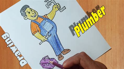 How To Draw A Plumber Drawing Easy And Simple Plumber Drawing Step By Step Youtube