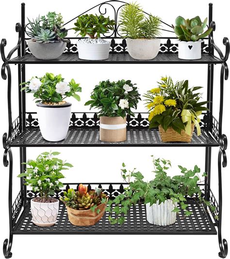 Estante De Niveles Para Plantas Soporte Plegable Para Interiores Y