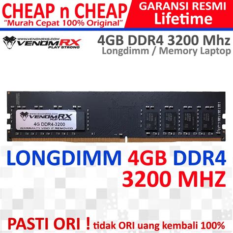 Jual Venomrx Ddr Gb Mhz Ram Pc Memory Longdimm Komputer Venom