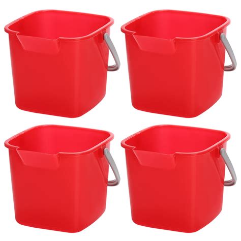 Peohud Pack Sanitizing Buckets Quart Small Cleaning Pail Square