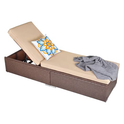 Sunvivi Outdoor Wicker Patio Chaise Lounge Chair Create The Patio Of