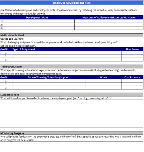 Employee Development Plan