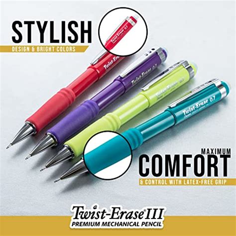 Pentel Twist Erase III Mechanical Pencil With Lead And Eraser Refills