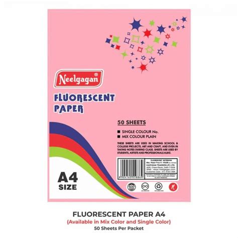 A4 Fluorescent Paper Sheets 50 Sheets Mix Color At Rs 10000 Copy