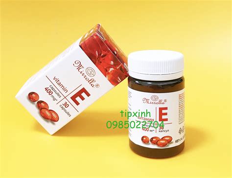 Viên Uống Vitamin E đỏ Hàm Lượng 400mg Mirrolla Nga Tipxinh Mỹ Phẩm Chính Hãng