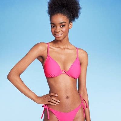 Women S Underwire Bikini Top Wild Fable Bright Pink Xxs Target