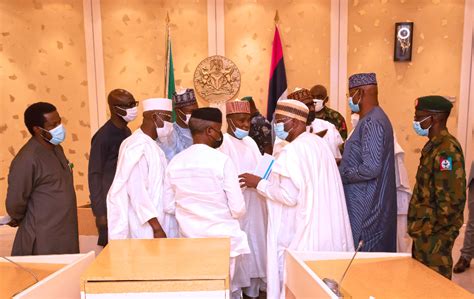 Photos Insecurity Buhari Holds Security Meeting With Service Chiefs