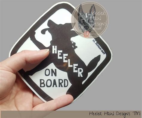 Heeler Decal Australian Cattle Dog Decal Blue Heeler Car Decal Red