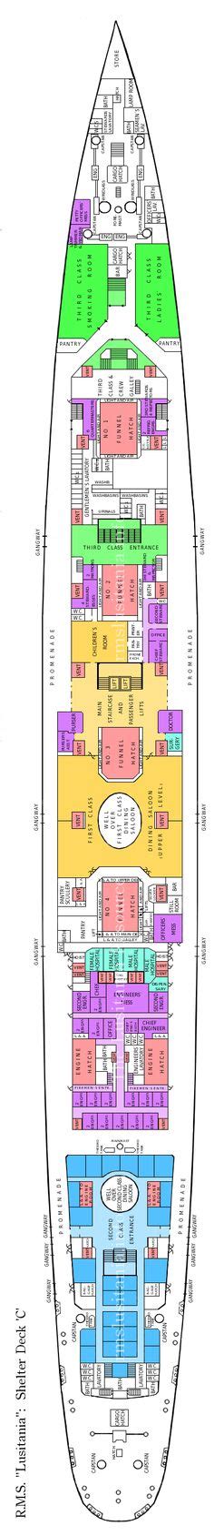 D Deck Saloon Deck The Lusitania Resource Lusitania Rms Titanic