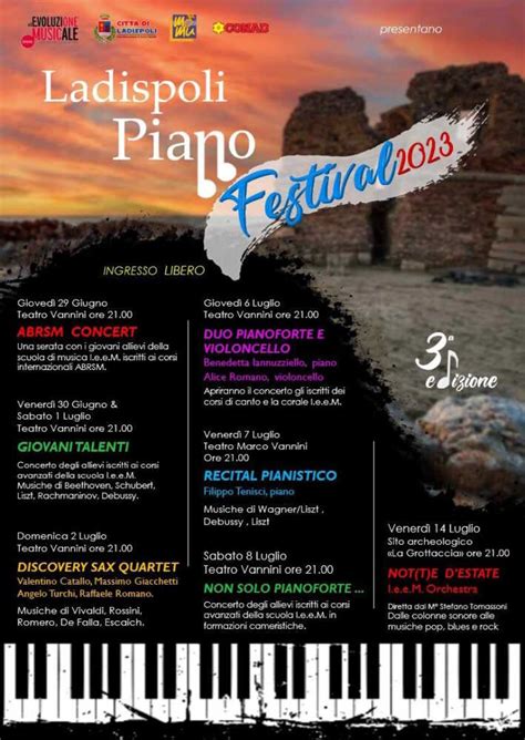 Ladispoli Piano Festival Al Via Da Domani A Teatro Vannini