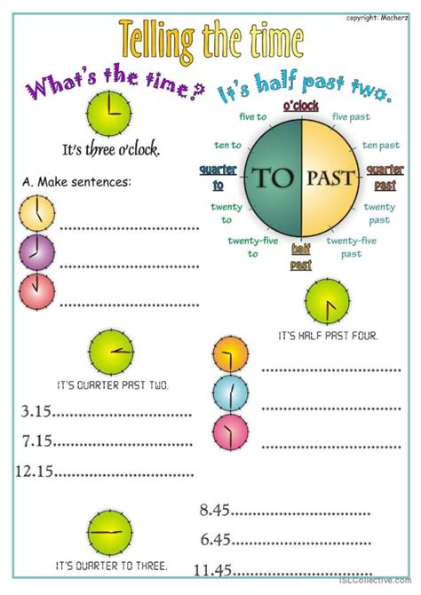 Telling The Time Worksheet English Esl Worksheets Pdf And Doc