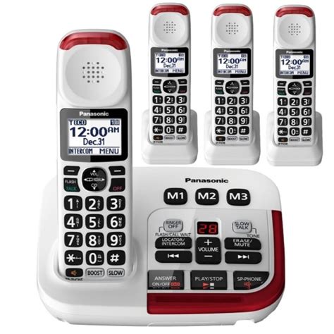 Panasonic Kx Tgm420w Amplified Cordless Phone With Answering Machine