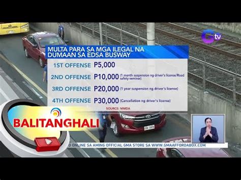 Mas Malaking Multa Para Sa Ilegal Na Pagdaan Sa EDSA Busway Epektibo