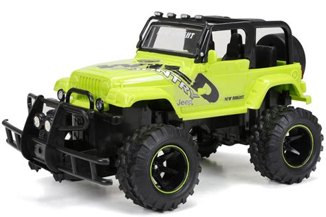 New Bright Scale V Jeep Wrangler Remote Control Vehicle Green