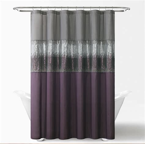 Ebern Designs Glitter Sequin Shower Curtains For Bathroom Wayfair