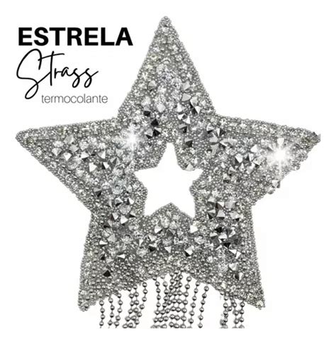 Aplique Estrela Strass Bolinha Termocolante Kit 3 Uni