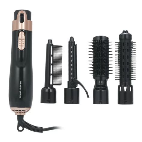 Hot Air Comb 4in1 Negative Ion Wet And Dry Electric Hair Dryer Comb Straightener Curling Iron