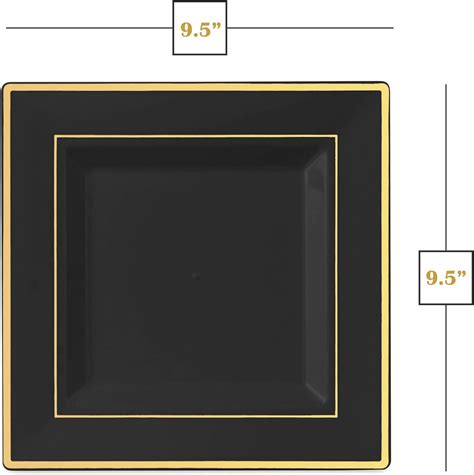 Platos Cuadrados Desechables De Pl Stico Paquete De Platos Cuadrados