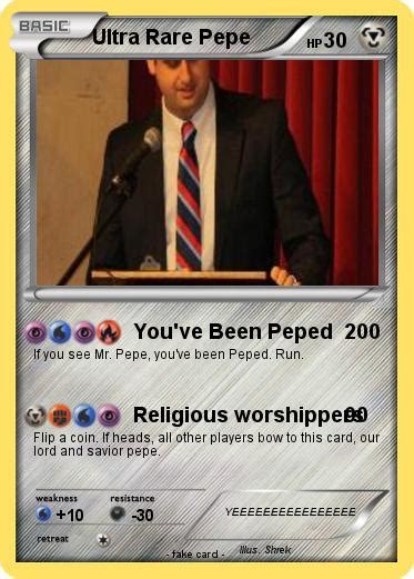 Pokémon Ultra Rare Pepe 5 5 Youve Been Peped My Pokemon Card