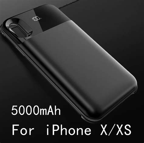 Тонкий беспроводной Чехол для зарядки аккумулятора для iPhone X, XR, XS ...